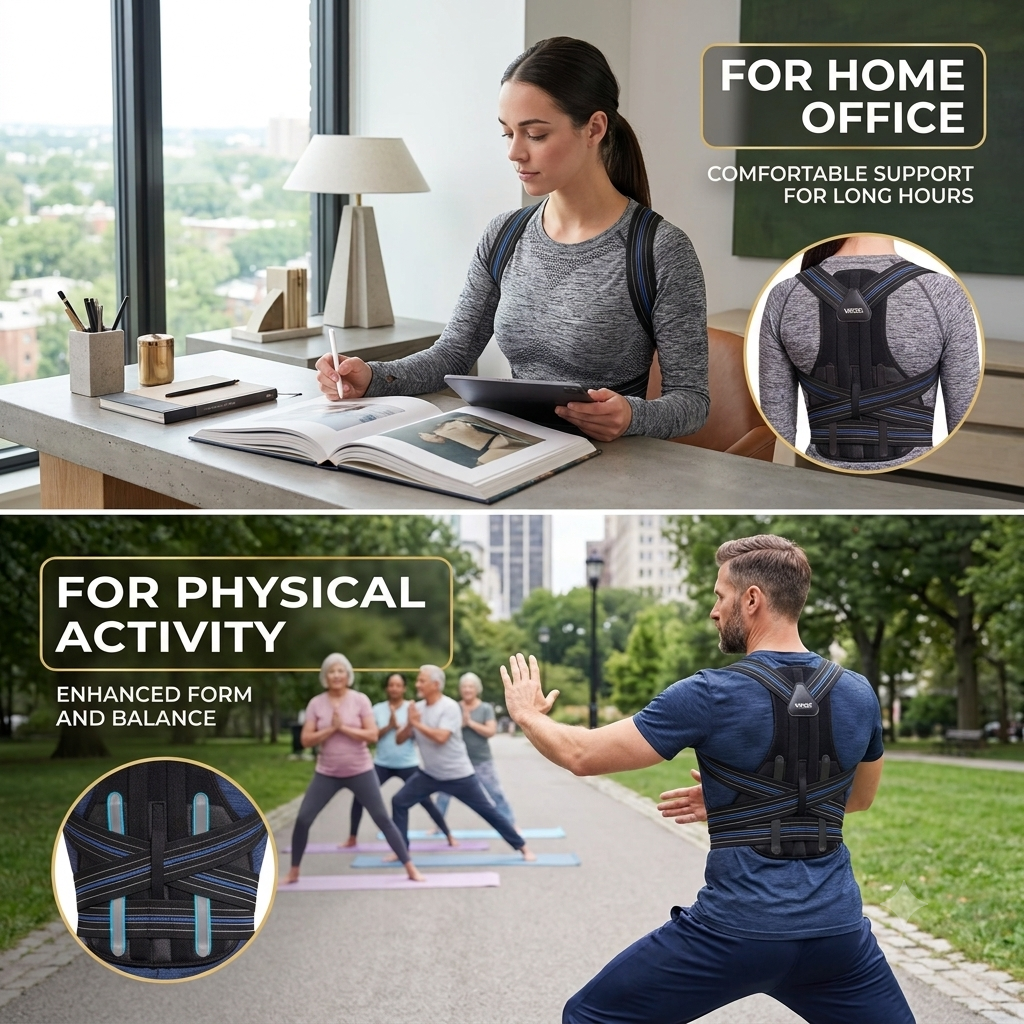 VBOSi Adjustable Back Support Posture Corrector for Men And Women