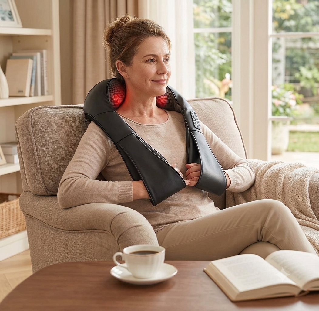 U-Shaped Shiatsu Neck & Shoulder Massager with Heat