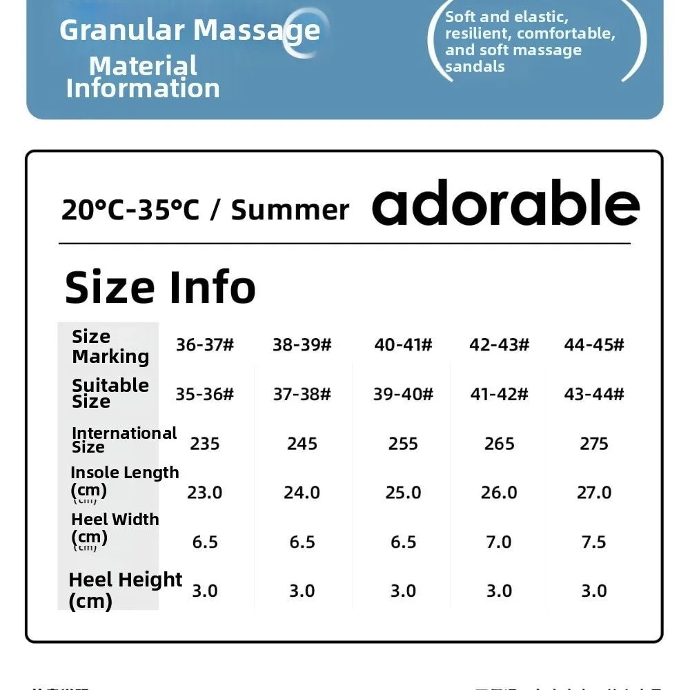 Fashion Non-slip EVA Thick Sole Slippers Comfort Foot Acupressure Massage Slippers Summer Style Home Slippers Summer Outdoor