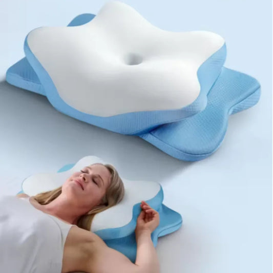 Slow rebound memory foam pillow ice silk for side sleeping neck support sleep aid deep sleep and ultra soft pillow