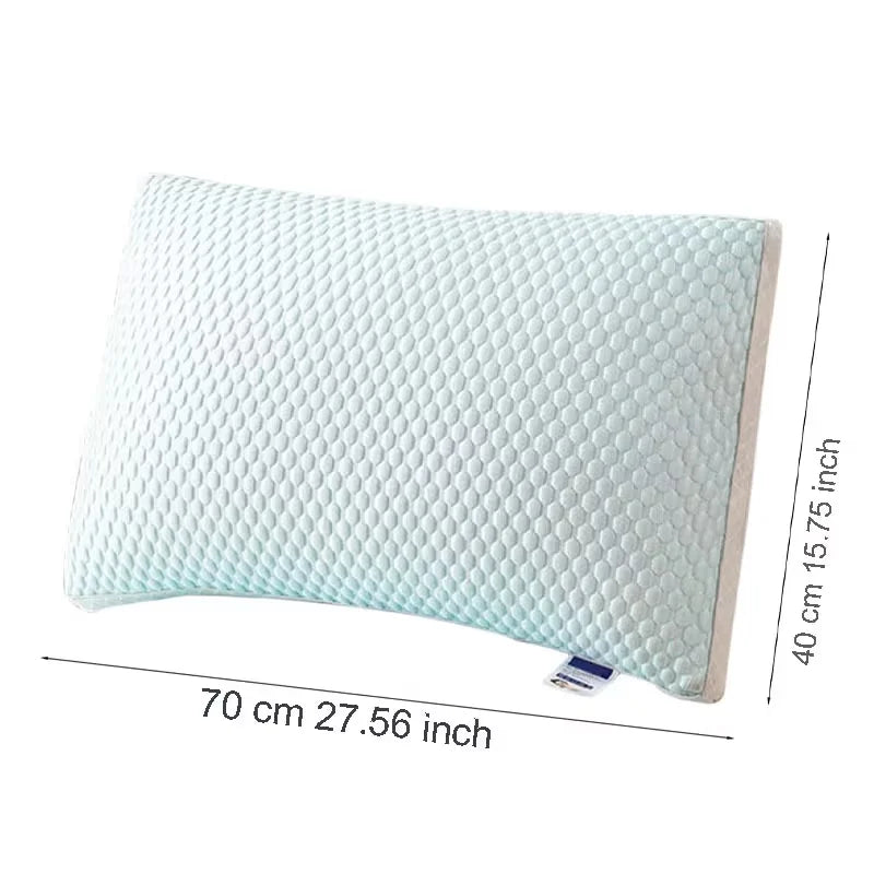 1PC Summer Cooling Ice Silk Pillow Breathable Mesh Edges 3D Ergonomic Cervical Support Pillow Core for Home Hotel 2025 New
