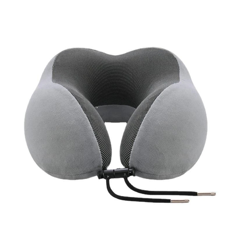 U-Shaped Memory Foam Travel Neck Pillow with Massage Support