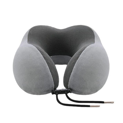 U-Shaped Memory Foam Travel Neck Pillow with Massage Support