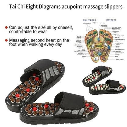 Acupoint Massage Slippers Massager Shoes For Feet Unisex Flop Health Care Rotating Feet Chinese Acupressure Home Flip