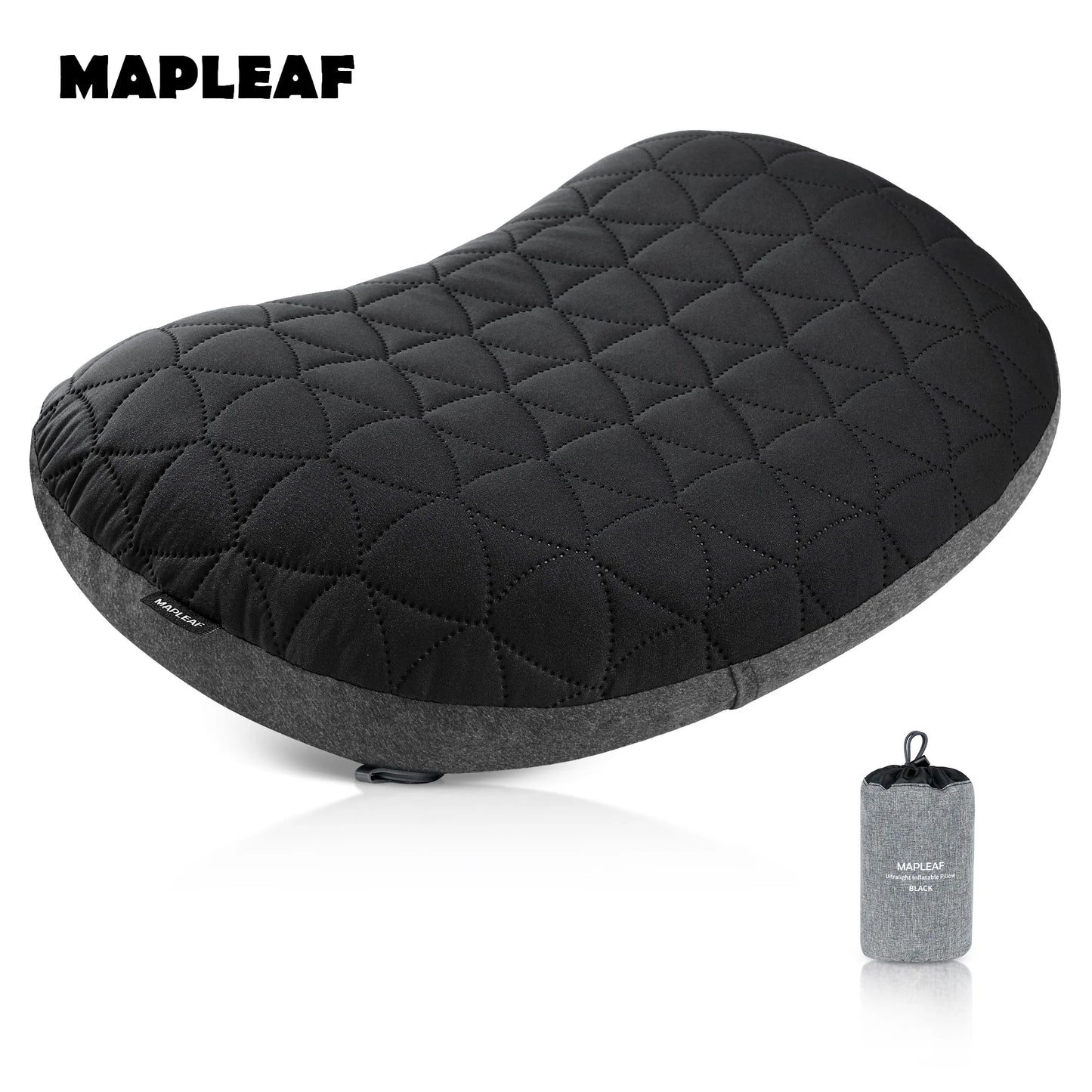 MAPLEAF Inflatable Camping Pillow Portable Neck Pillow Ergonomic Support Adjustable Firmness Neck Support Ultralight Backpacking