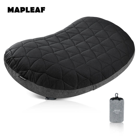 MAPLEAF Inflatable Camping Pillow Portable Neck Pillow Ergonomic Support Adjustable Firmness Neck Support Ultralight Backpacking