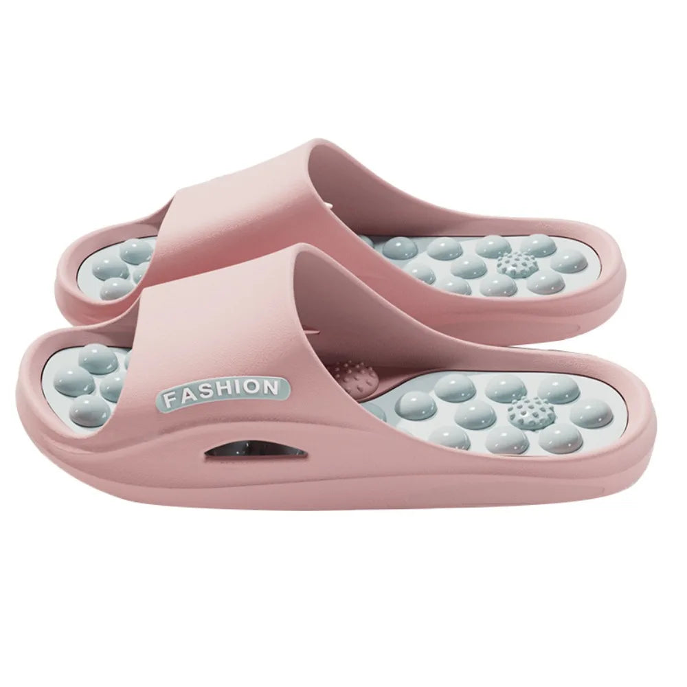 Fashion Non-slip EVA Thick Sole Slippers Comfort Foot Acupressure Massage Slippers Summer Style Home Slippers Summer Outdoor