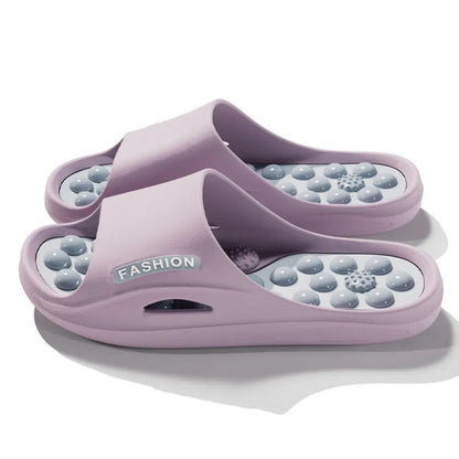 Fashion Non-slip EVA Thick Sole Slippers Comfort Foot Acupressure Massage Slippers Summer Style Home Slippers Summer Outdoor