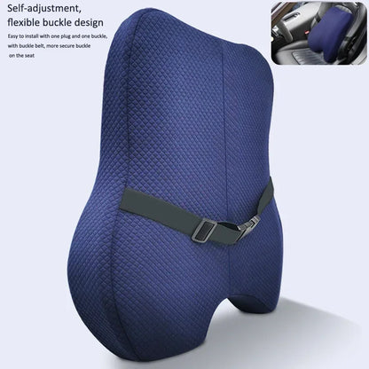 Memory Foam Seat Cushion Waist Back Support Pillow Set Orthopedic