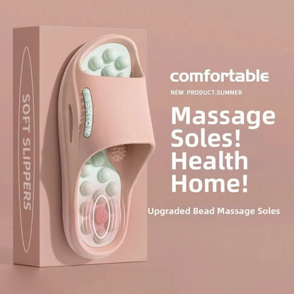 Fashion Non-slip EVA Thick Sole Slippers Comfort Foot Acupressure Massage Slippers Summer Style Home Slippers Summer Outdoor