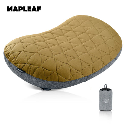 MAPLEAF Inflatable Camping Pillow Portable Neck Pillow Ergonomic Support Adjustable Firmness Neck Support Ultralight Backpacking