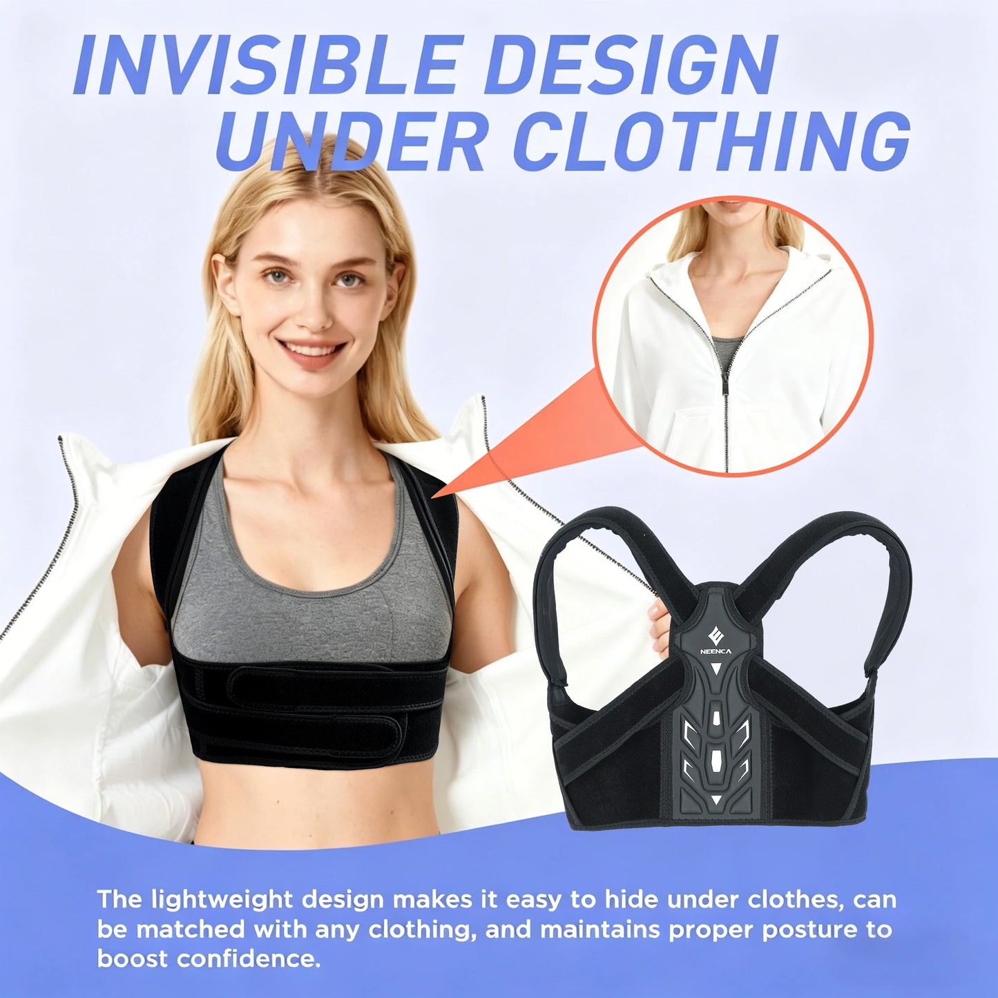 NEENCA Posture Corrector Back Brace for Men and Women