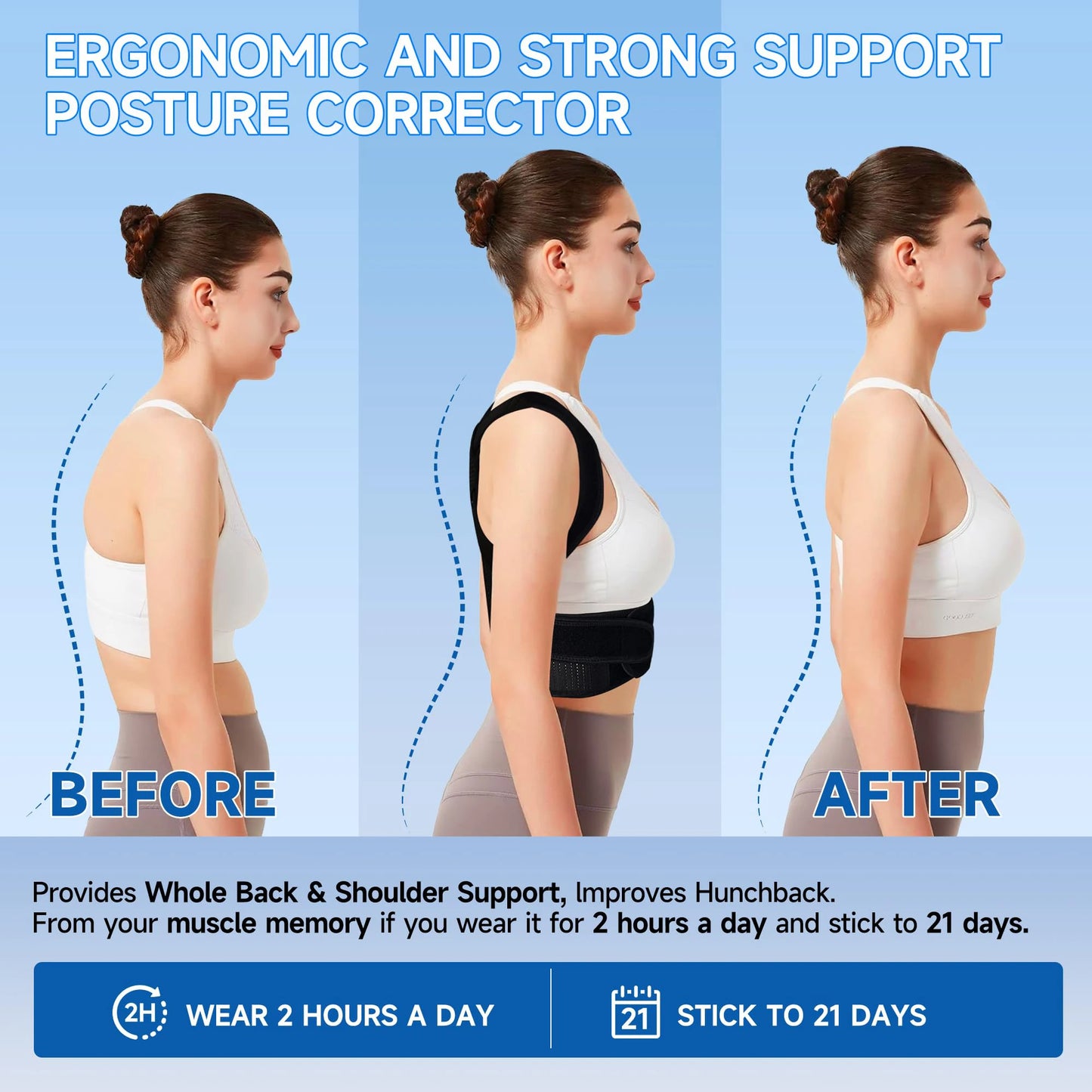 Adjustable Posture Corrector Back Brace