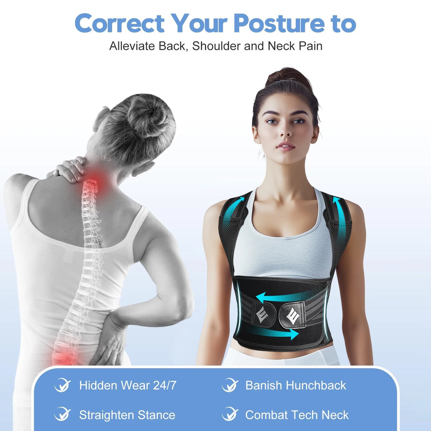Adjustable Posture Corrector Back Brace