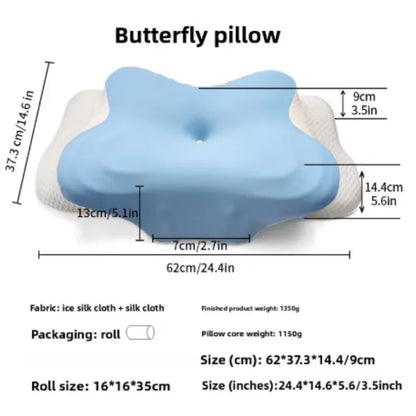 Slow rebound memory foam pillow ice silk for side sleeping neck support sleep aid deep sleep and ultra soft pillow