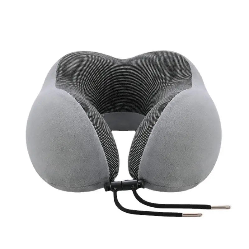 U-Shaped Memory Foam Travel Neck Pillow with Massage Support