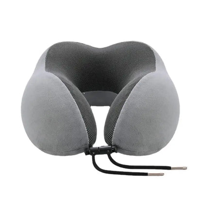 U-Shaped Memory Foam Travel Neck Pillow with Massage Support
