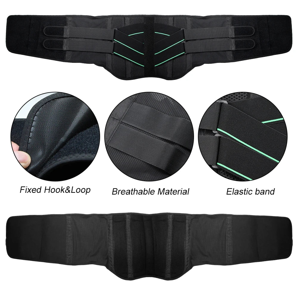 Breathable Lower Back Support Belt with 5 Stays for Pain Relief